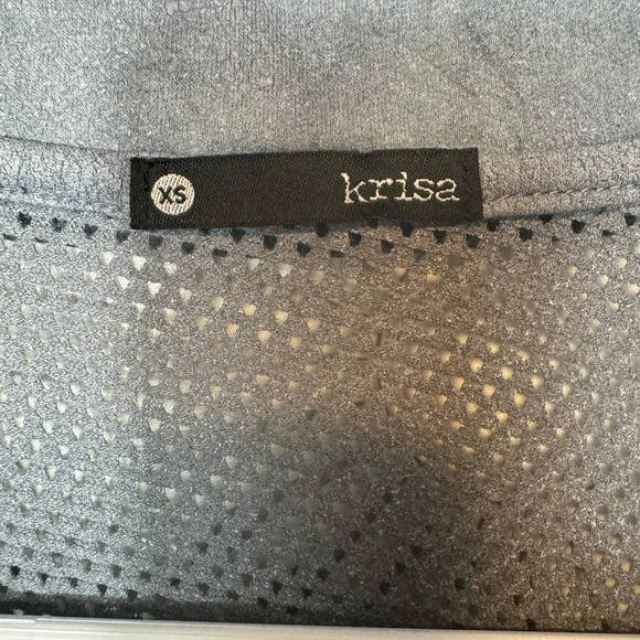 Krisa REVOLVE Brand Women’s Coated Knit Mixed Mesh Vest in Grey‎ Size XS - Picture 3 of 8
